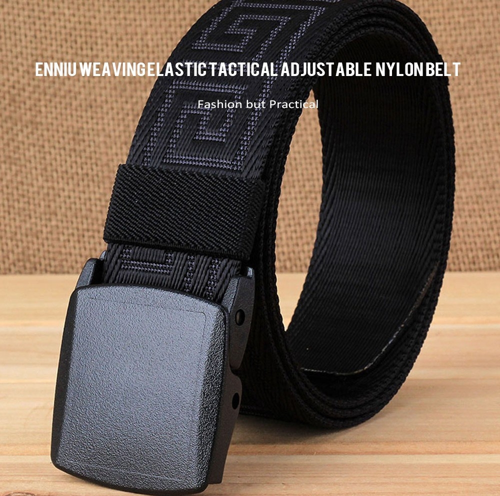 ENNIU Weaving Elastic Tactical Adjustable Durable Nylon Belt