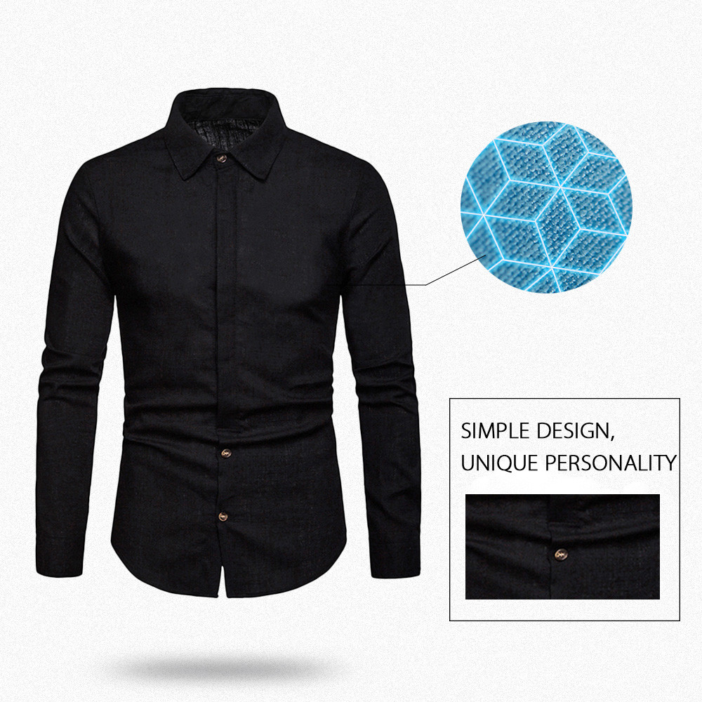 Solid Hem Curved Breathable Long Sleeve Shirt