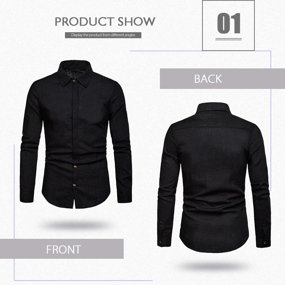 Solid Hem Curved Breathable Long Sleeve Shirt