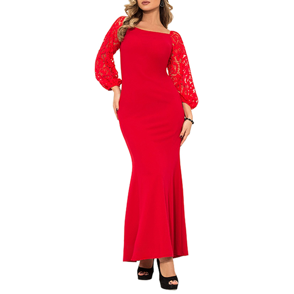 2019 New Women'S Evening Dress Large Size Long Dress