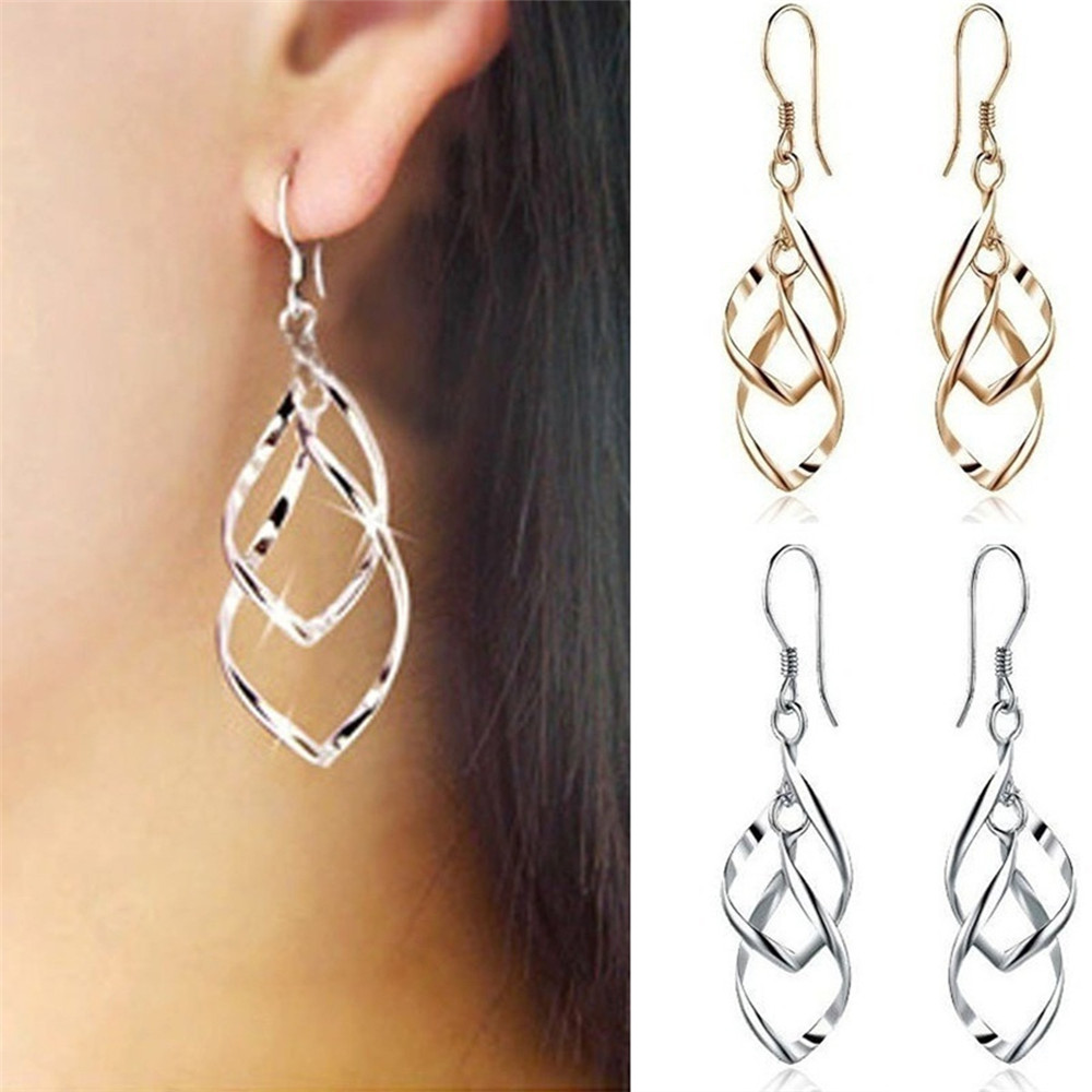 Creative Lady Baitao Twisted Diamond Multi-Layer Earrings