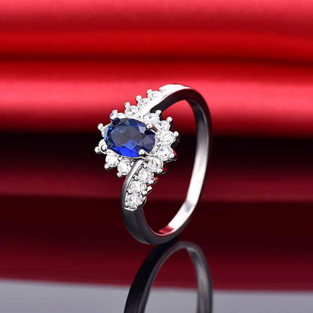 Creative Artificial Diamond Crystal Zircon Ring