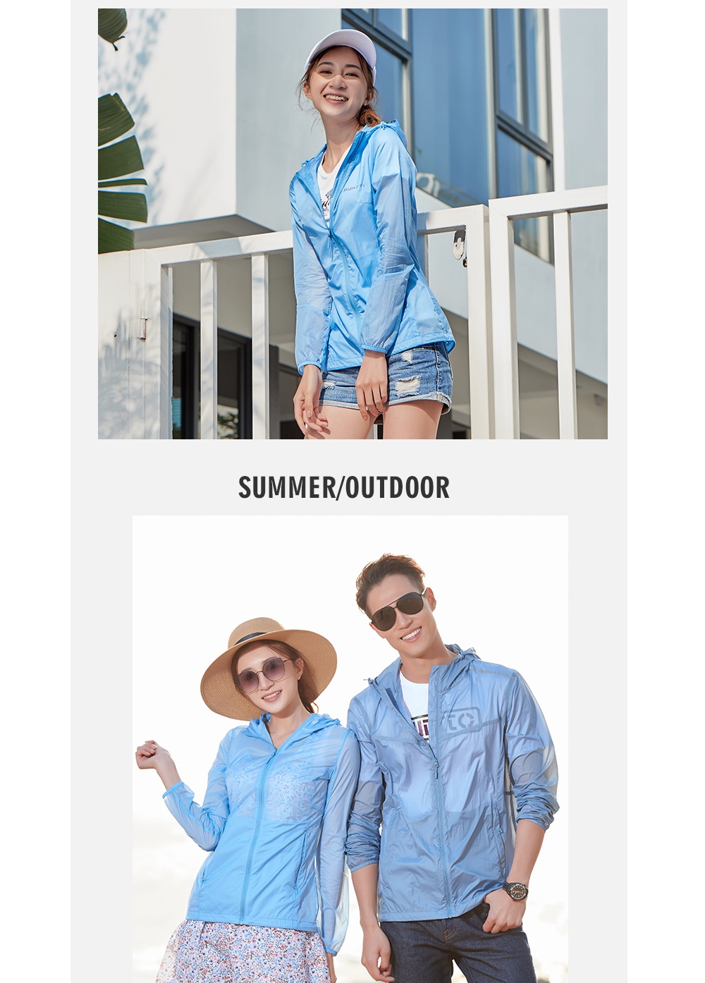 HUMTTO Sun-protective Jacket Women Ultralight Summer Sunscreen Skin Clothes