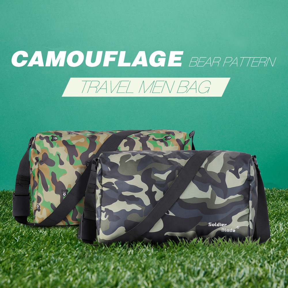 SOLDIERBLADE Camouflage Large Capacity Travel Crossbody Bag for Men