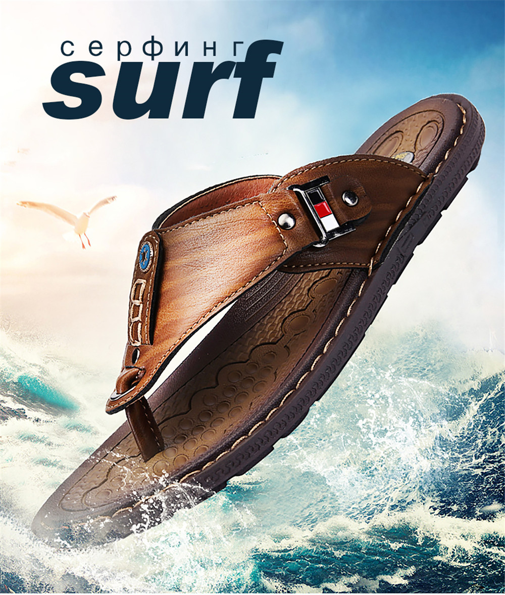 New Arrival Summer Men Flip Flops High Quality Beach Sandals Non-Slide Male