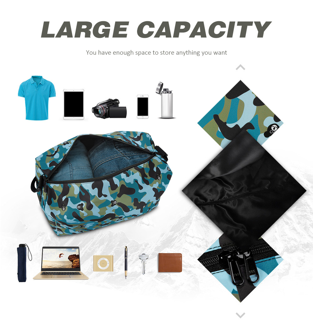 SOLDIERBLADE Camouflage Large Capacity Travel Crossbody Bag for Men