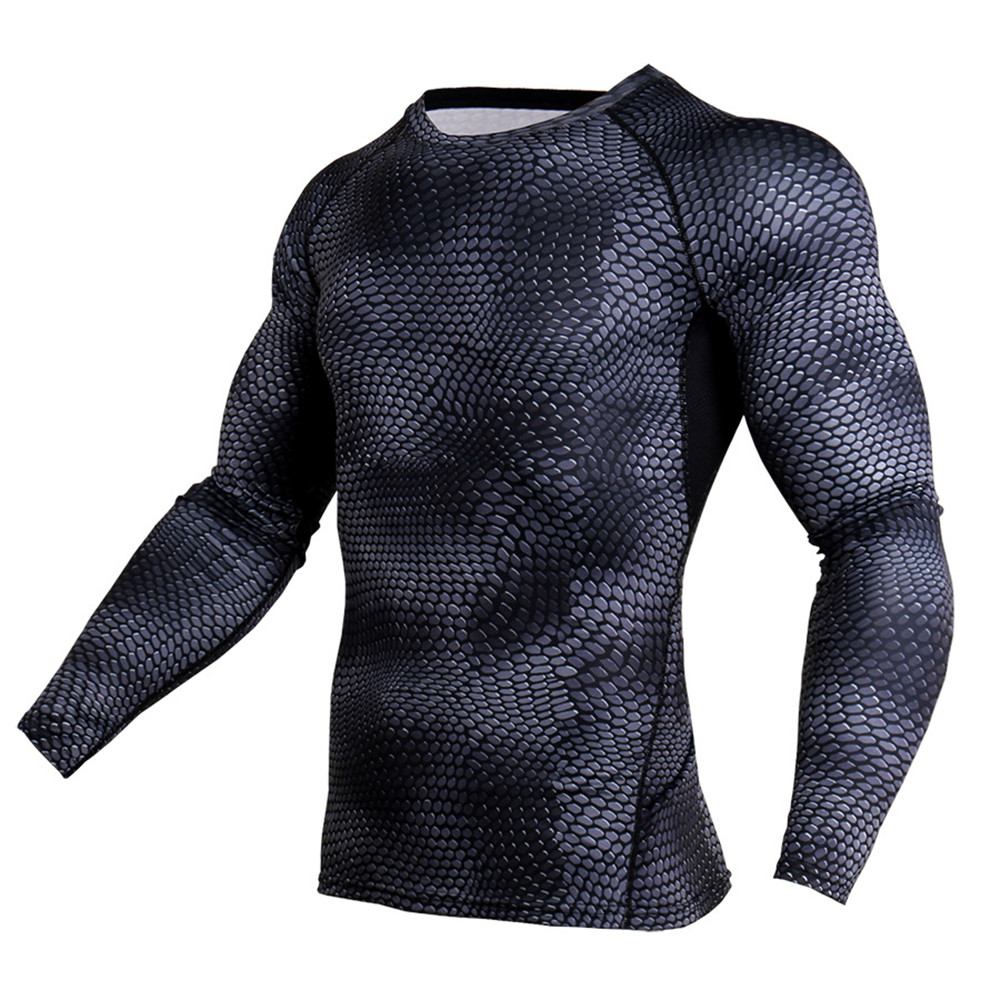 Snake Skin Baselayer Tights for Men Pants Shirts Fitness Running Cool Dry Tops