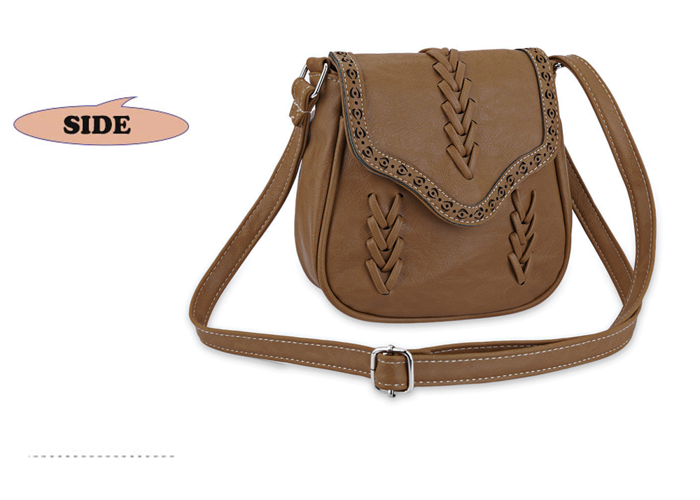 Guapabien Trendy Ladies Knitting Diagonal Package Hollow Shoulder Bag