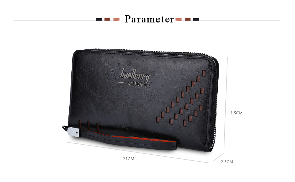 Baellerry Stylish Business Casual Long Clutch Wallet Card Holder for Men