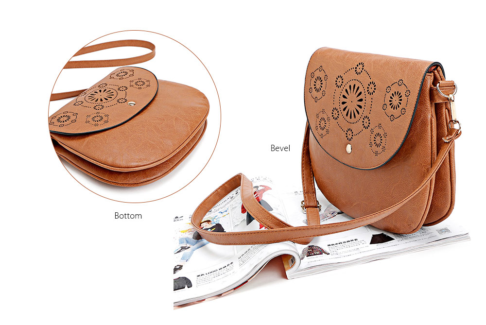 Guapabien Fashionable Hollow Out Flap Hasp Women Crossbody Bag