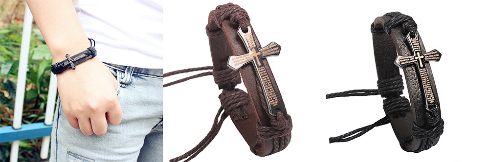 Wearable Unique Bible Verse Cross Unisex Bracelet