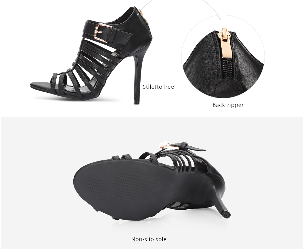 Trendy Peep-toe Stiletto Heel Sandals Women Gladiator Shoes