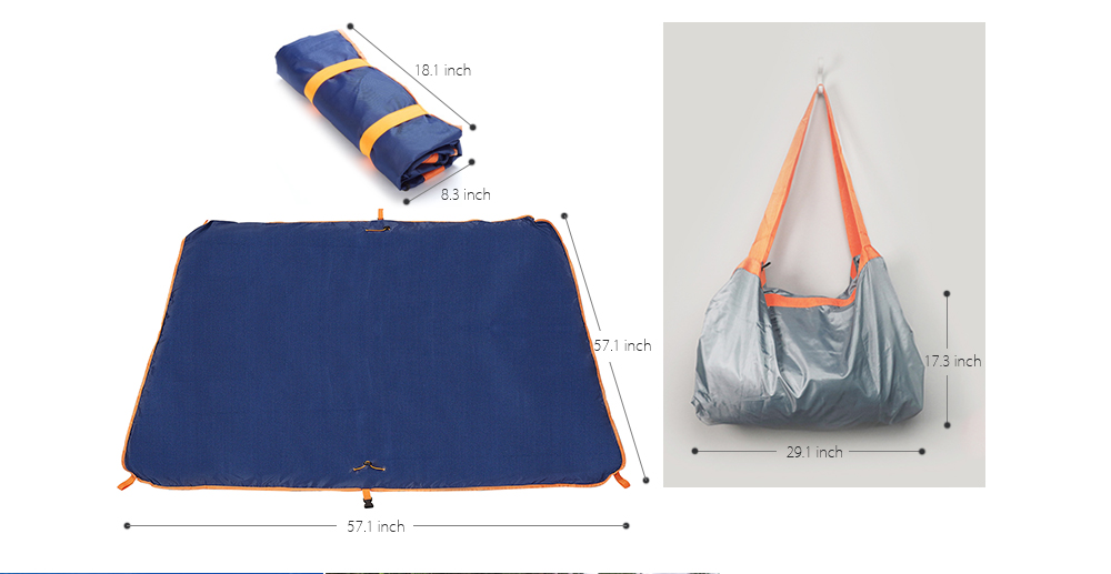 Multifunctional Outdoor Lightweight Water-resistant Carpet Portable Travel Beach Bag