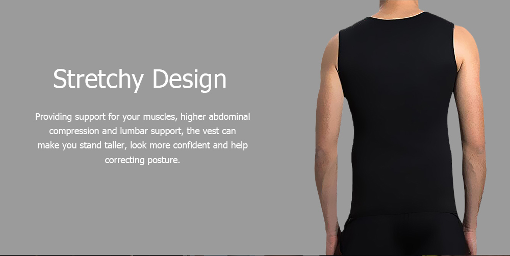 Men's Tummy Burner Weight Body Shaper Slimming Shirt Sweat Vest