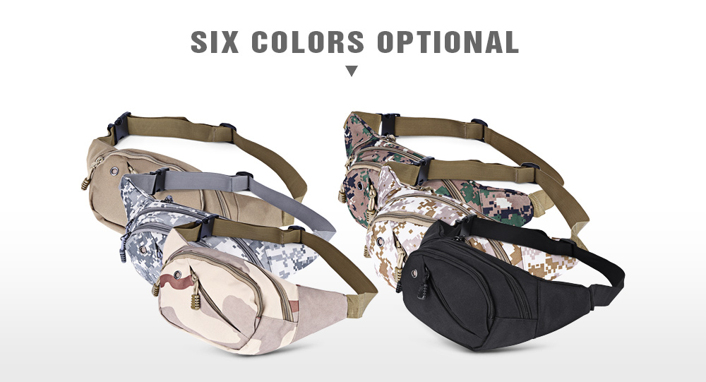 Men Tactical Canvas Waist Pack Single Shoulder Hip Belt Bag