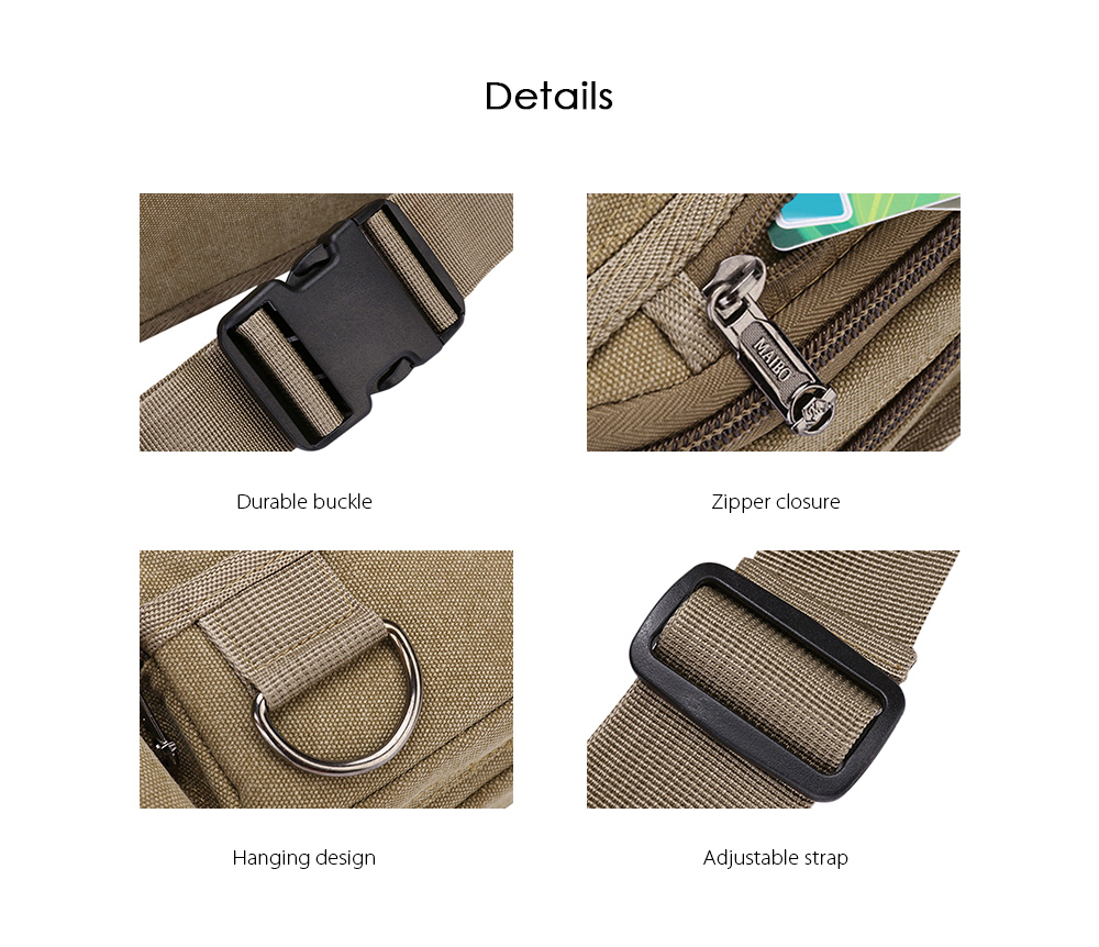 Canvas Waist Bag Men Fanny Bum Pack Male Casual Phone Pouch