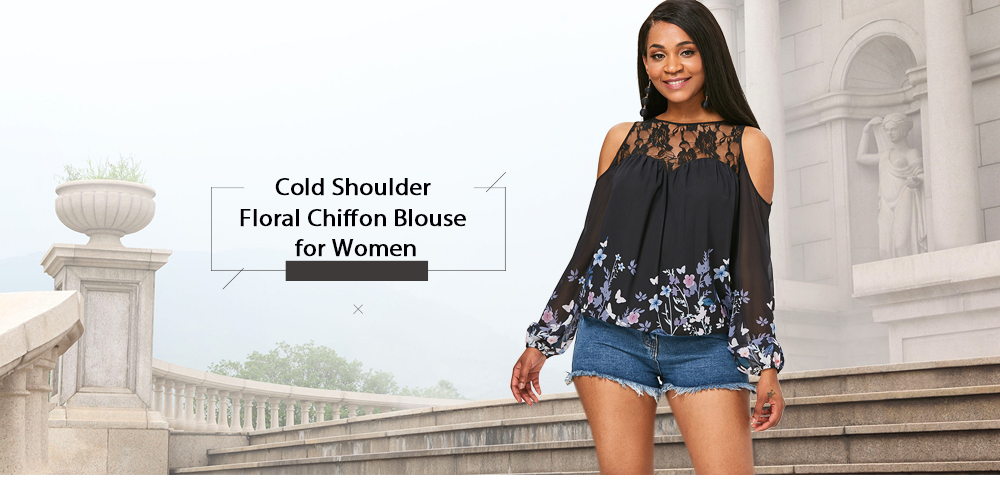 Blossom Floral Open Shoulder Blouse