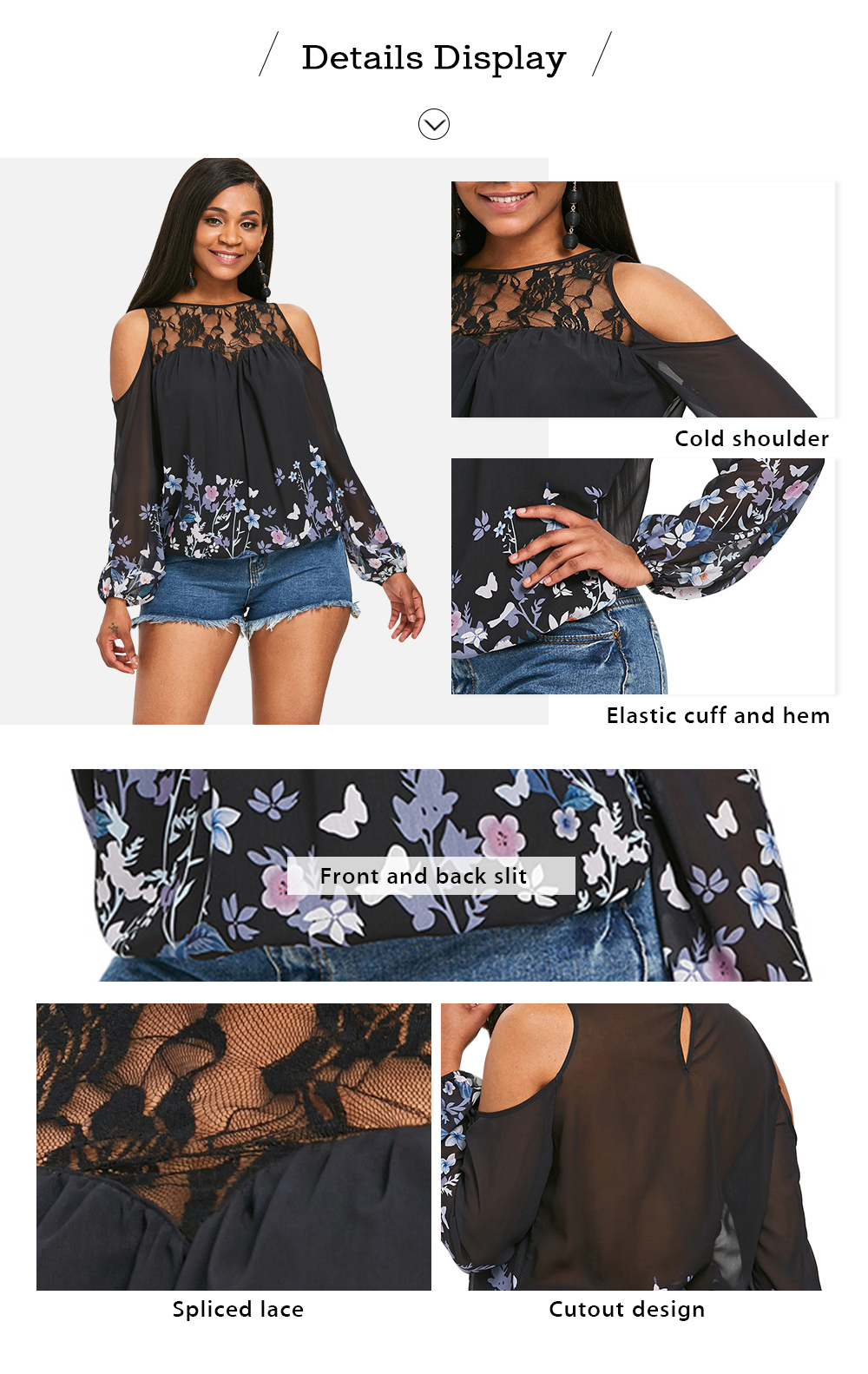 Blossom Floral Open Shoulder Blouse