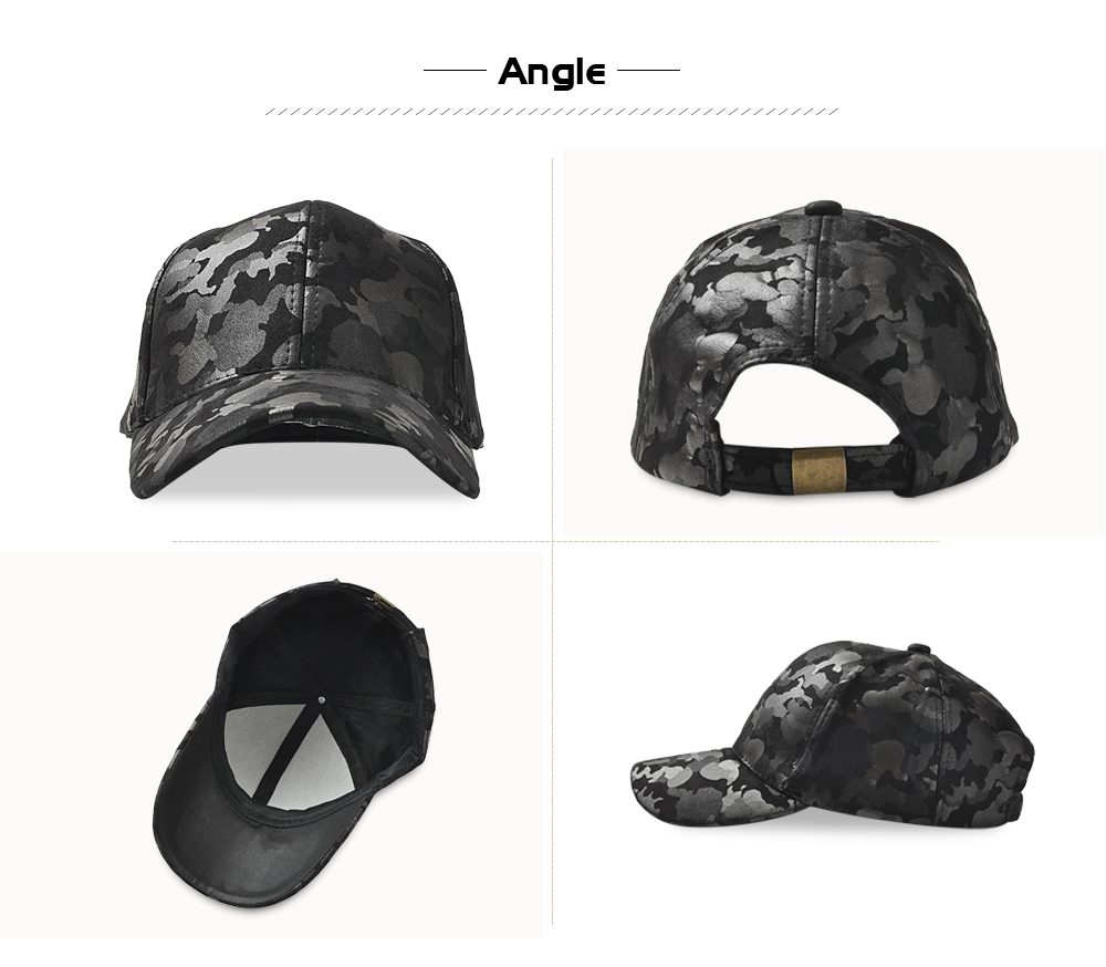 Baseball Cap 6 Panel Hip Hop Men Women Suede Camouflage Adjustable Hat