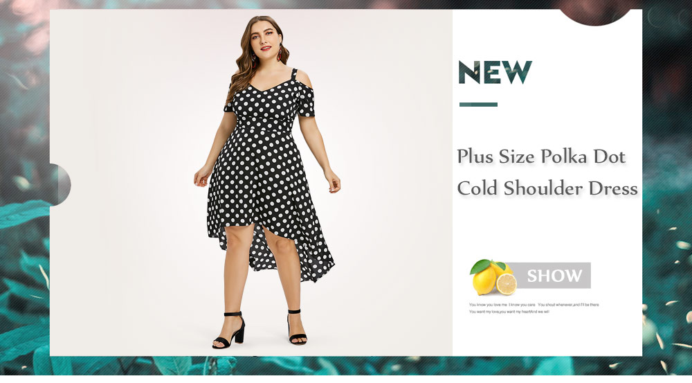 Plus Size Polka Dot Maxi Dress