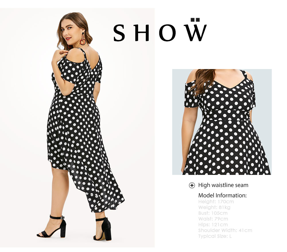 Plus Size Polka Dot Maxi Dress