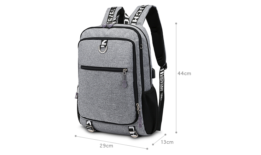 Guapabien Large Capacity Men's Travel Laptop Backpack with USB Charging Port