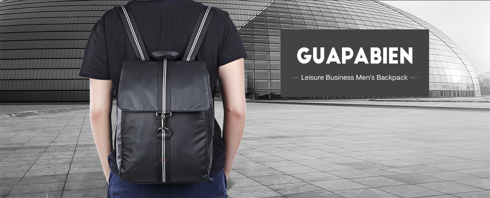 Guapabien Large Capacity Leisure Business Microfiber Leather Travel Backpack