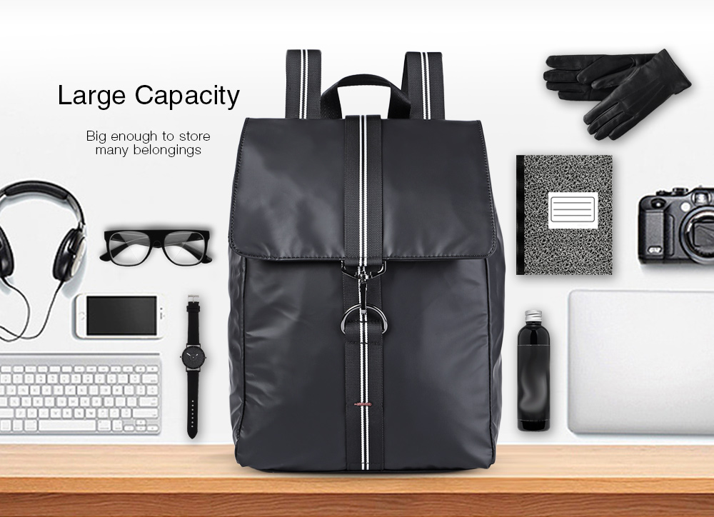Guapabien Large Capacity Leisure Business Microfiber Leather Travel Backpack