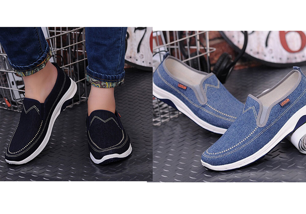 Leisure Breathable Slip-on Canvas Flat Shoes for Men