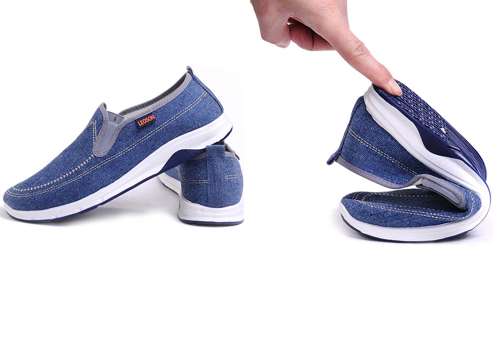 Leisure Breathable Slip-on Canvas Flat Shoes for Men