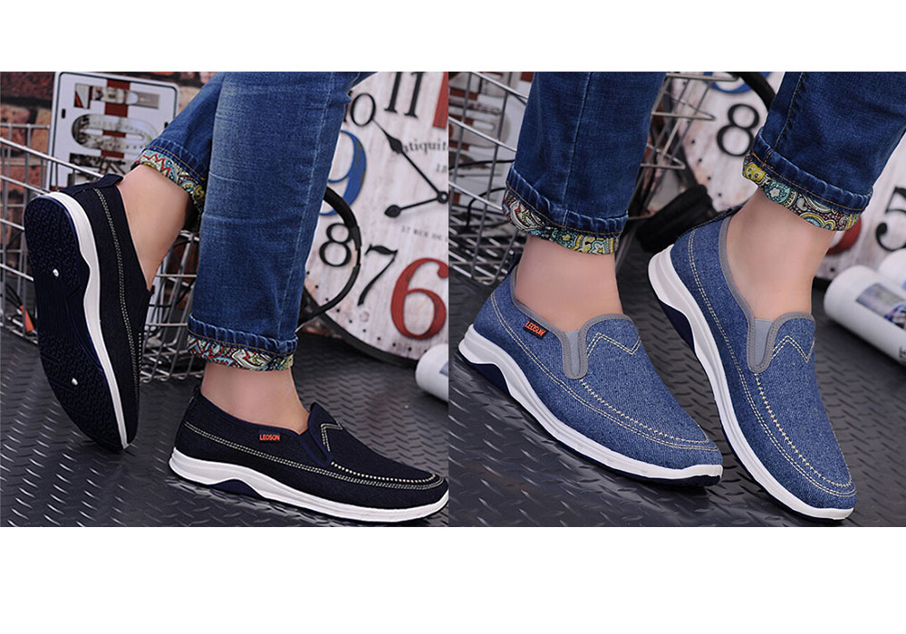 Leisure Breathable Slip-on Canvas Flat Shoes for Men