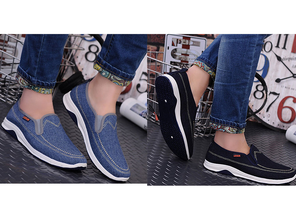 Leisure Breathable Slip-on Canvas Flat Shoes for Men