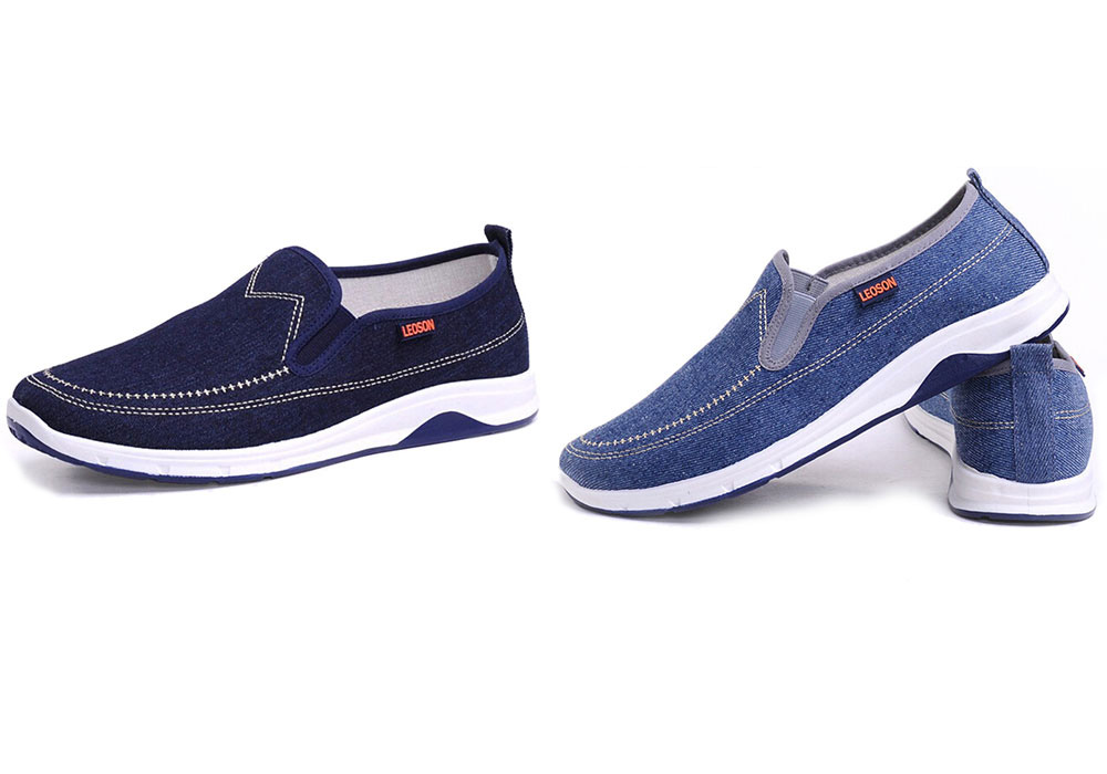 Leisure Breathable Slip-on Canvas Flat Shoes for Men
