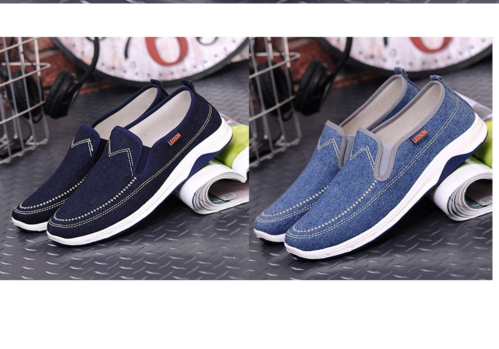 Leisure Breathable Slip-on Canvas Flat Shoes for Men