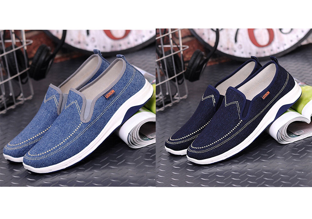 Leisure Breathable Slip-on Canvas Flat Shoes for Men