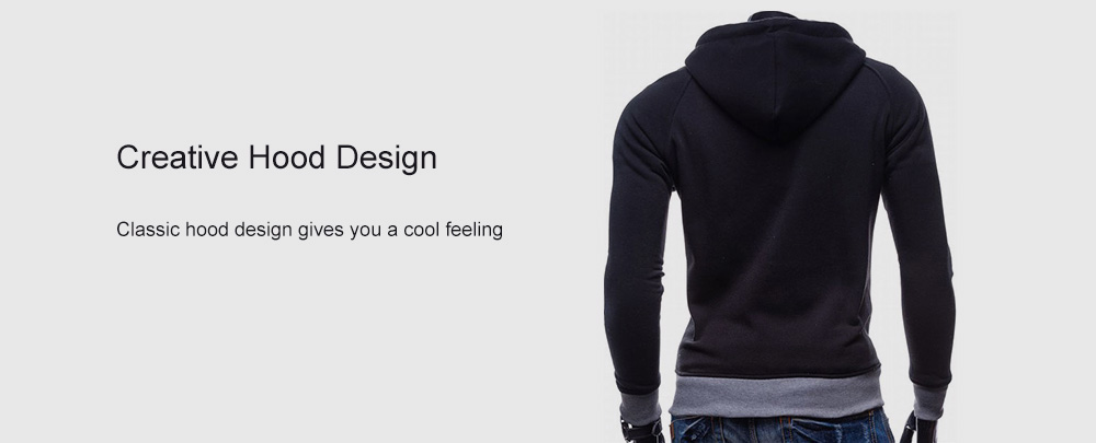 Fashion Comfortable Slim Leisure Zipper Hoodie for Men