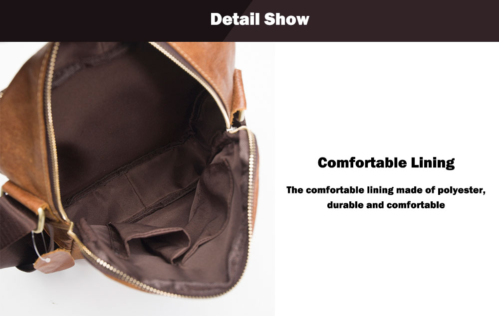 MVAPE Classic Leather Portable Crossbody Bag for Men - Deep Coffee ...