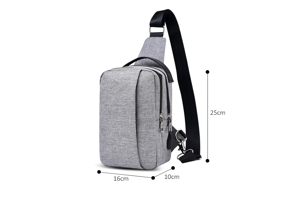 Guapabien Large Capacity Men's Chest Bag Multifunctional USB Charging Bckpack