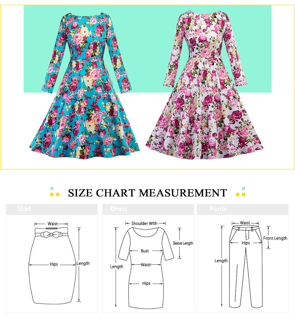 Boat Neck Long Sleeve Floral Print Belted A-line Women Dress