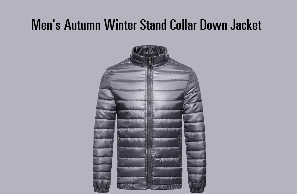 Men's Autumn Winter Stand Collar Down Jacket