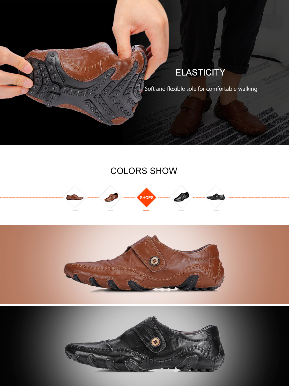 Elasticity Business Casual Octopus Style Peas Flat Shoes for Men