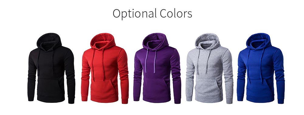 Kangaroo Pocket Drawstring Flocking Pullover Hoodie