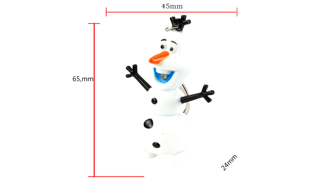 Xuebao LED Luminous Vocal Pendant Creative Keychain Snowman Christmas Gift