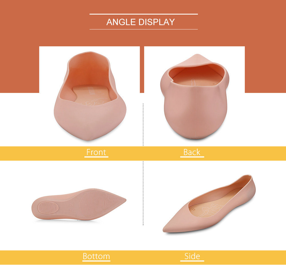 Pointed Toe Sandals Female Flat Shallow Mouth Matte Women Single Shoes