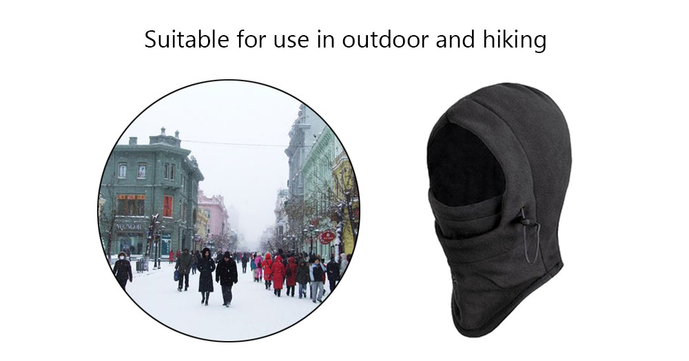 Bike Riding 6 in 1 Thermal Fleece Balaclava Outdoor Ski Masks Cyling Beanies Winter Protector Wind Stopper Face Hats