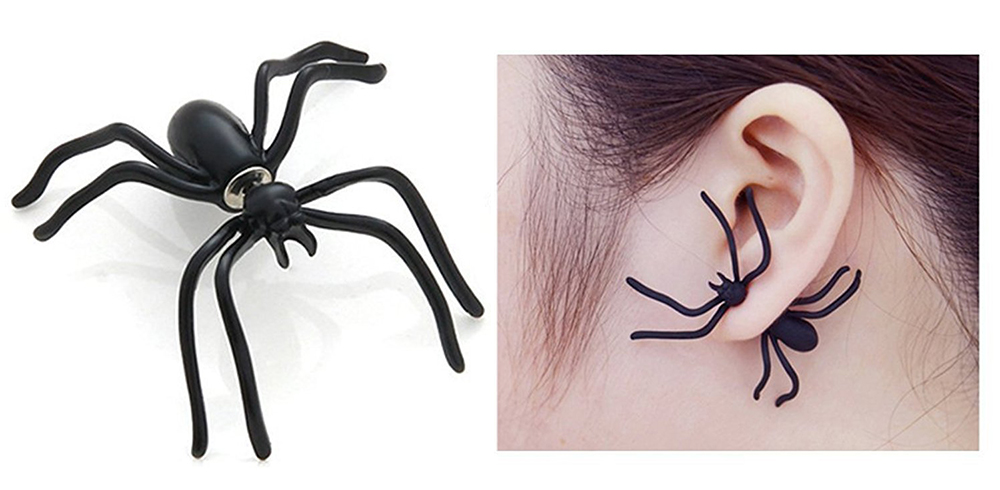 Black Spider Personality Earrings