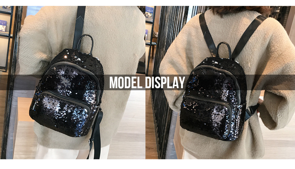 Guapabien Fashion Trend Sequins Cute Lady Backpack
