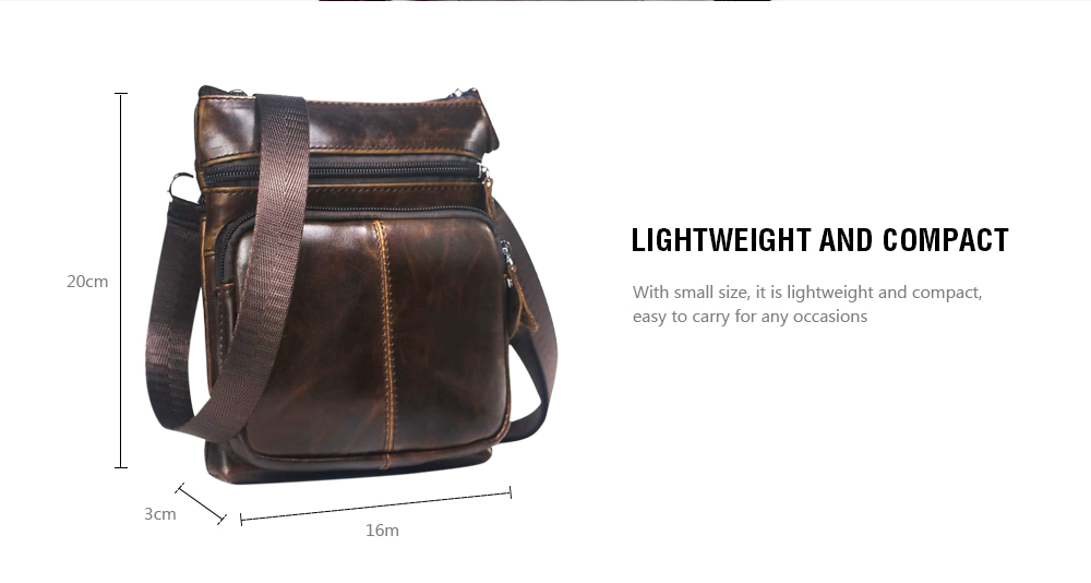BULLCAPTAIN Vintage Leather Shoulder Bag for Men
