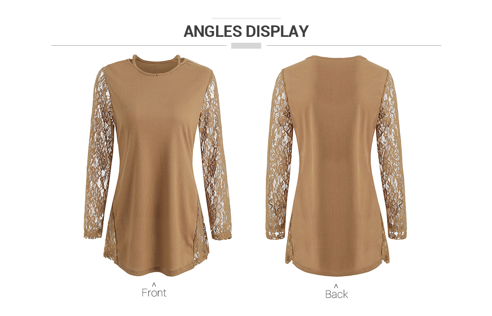 Lace Panel Cut Out T Shirt