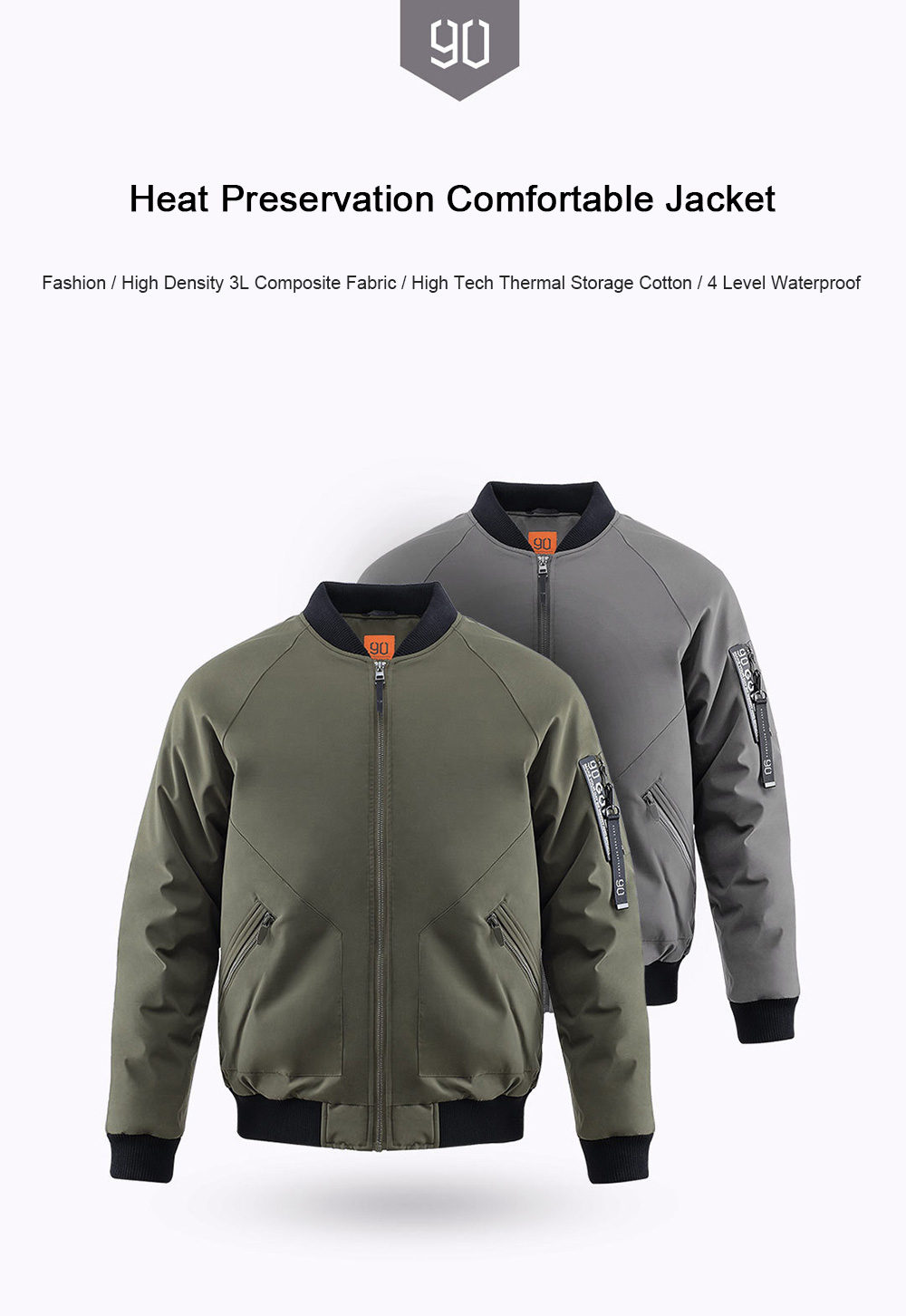90FUN Men Comfortable Warm Down Jacket from Xiaomi Youpin